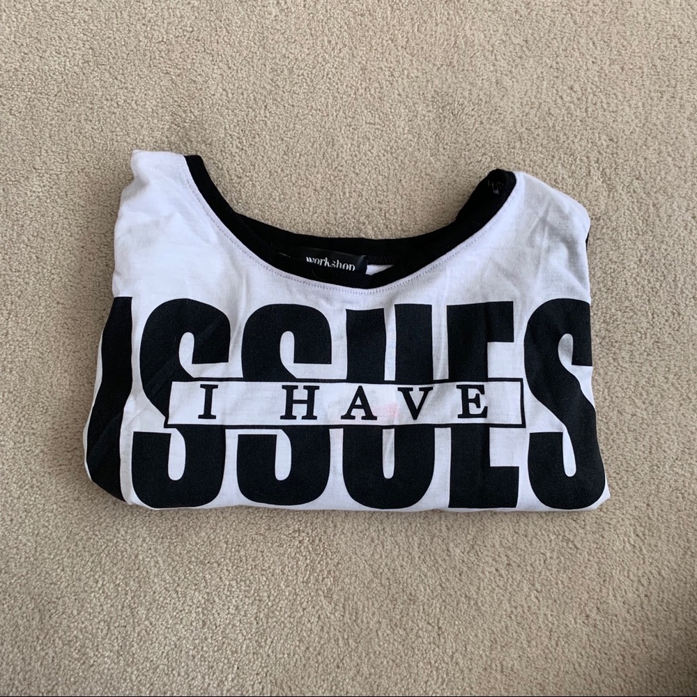 White and Black Baseball Tee